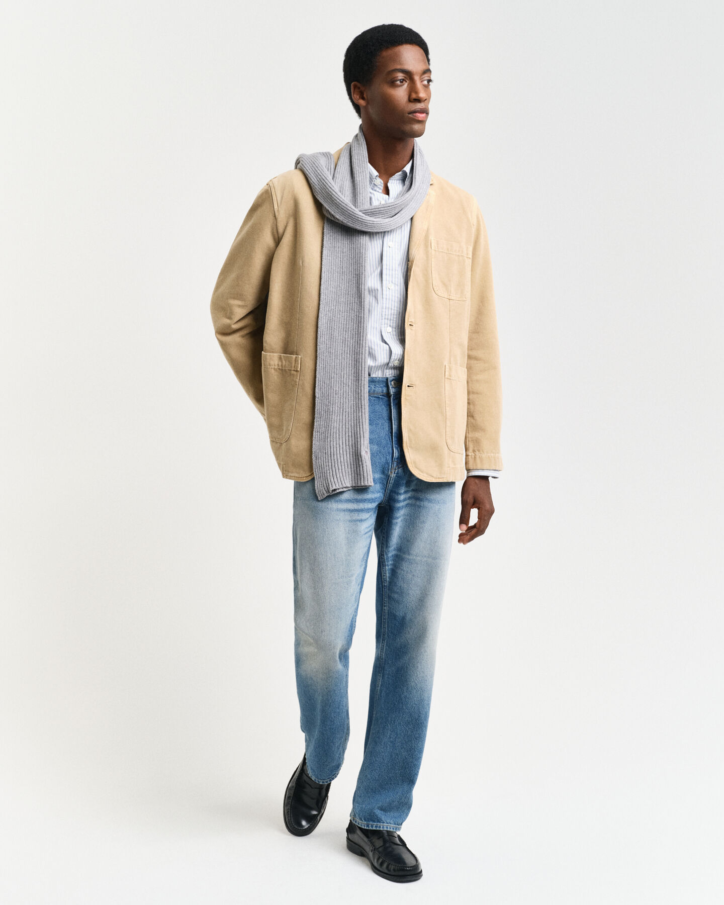 Veste blazer relaxed fit en toile