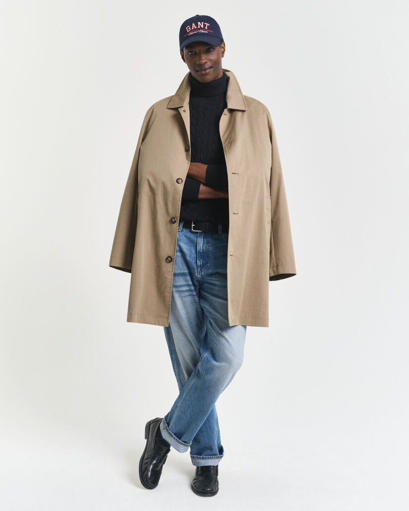 Pull col roulé en maille torsadée de coton