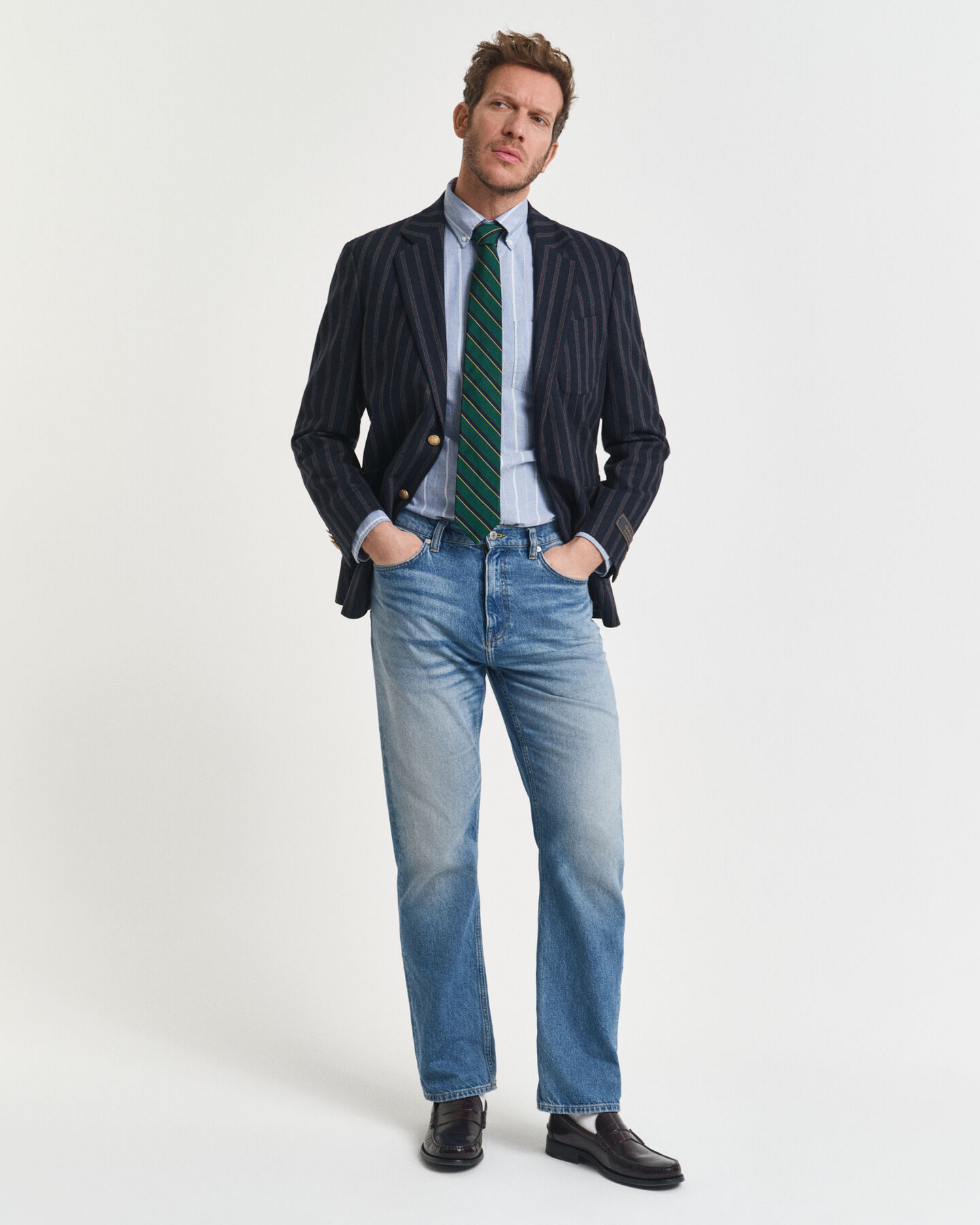 Regular Fit klassiek Oxford-hemd met strepen