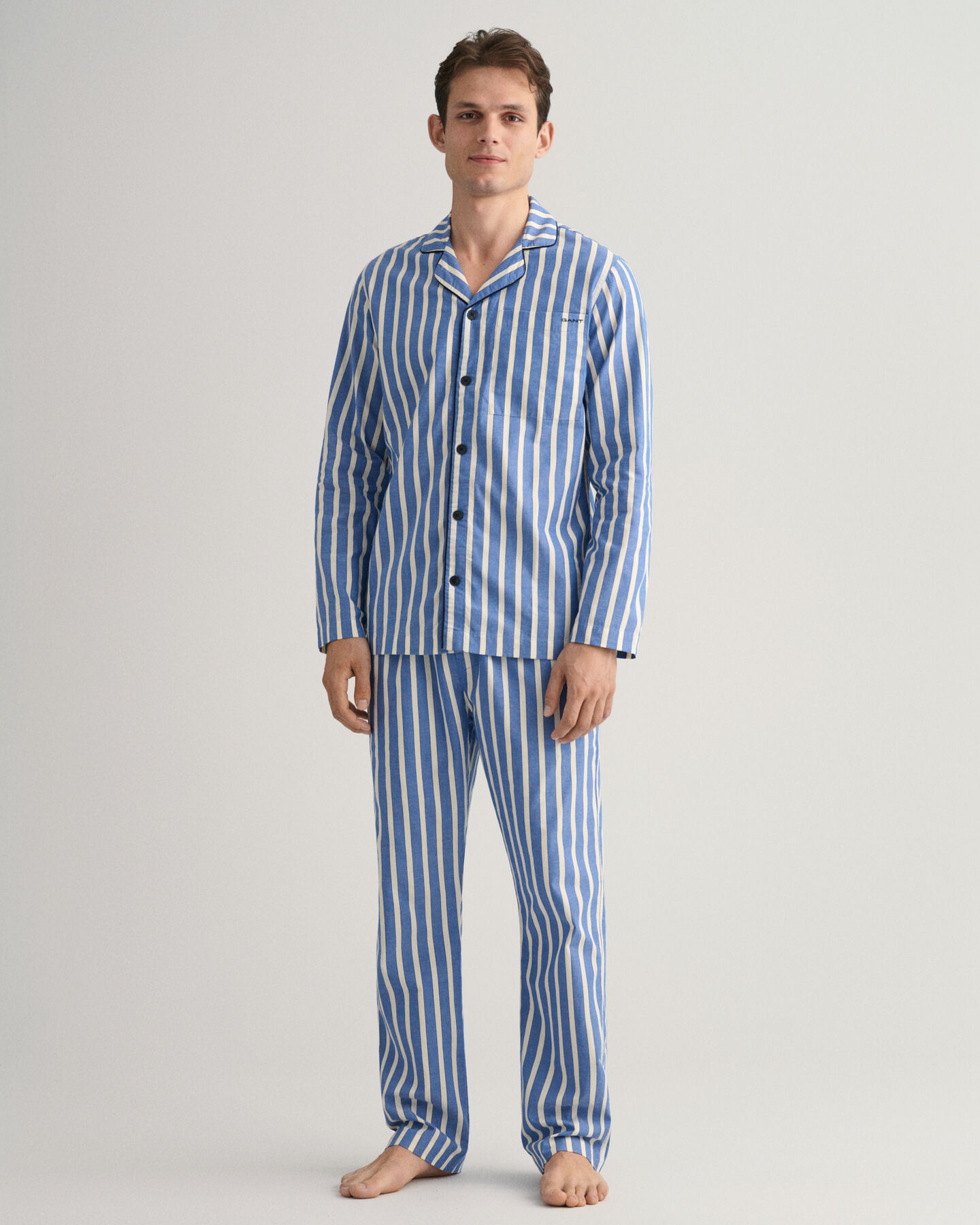 Oxford pyjamaset met strepen