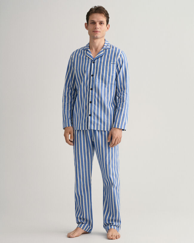 Oxford pyjamaset met strepen