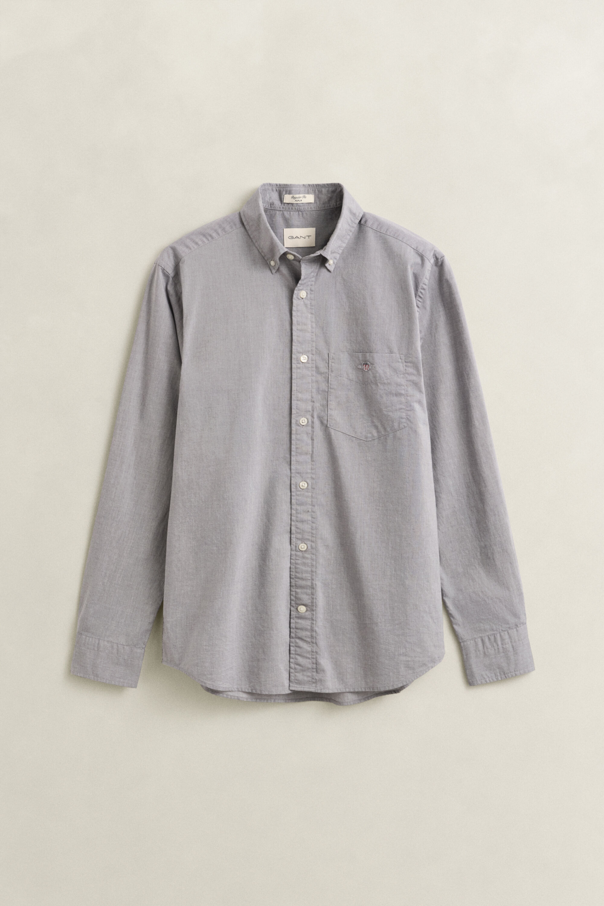 Chemise coupe regular en popeline classique