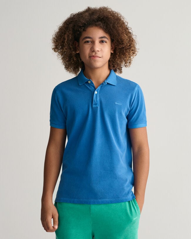 Teens Sunfaded piqu&eacute; poloshirt