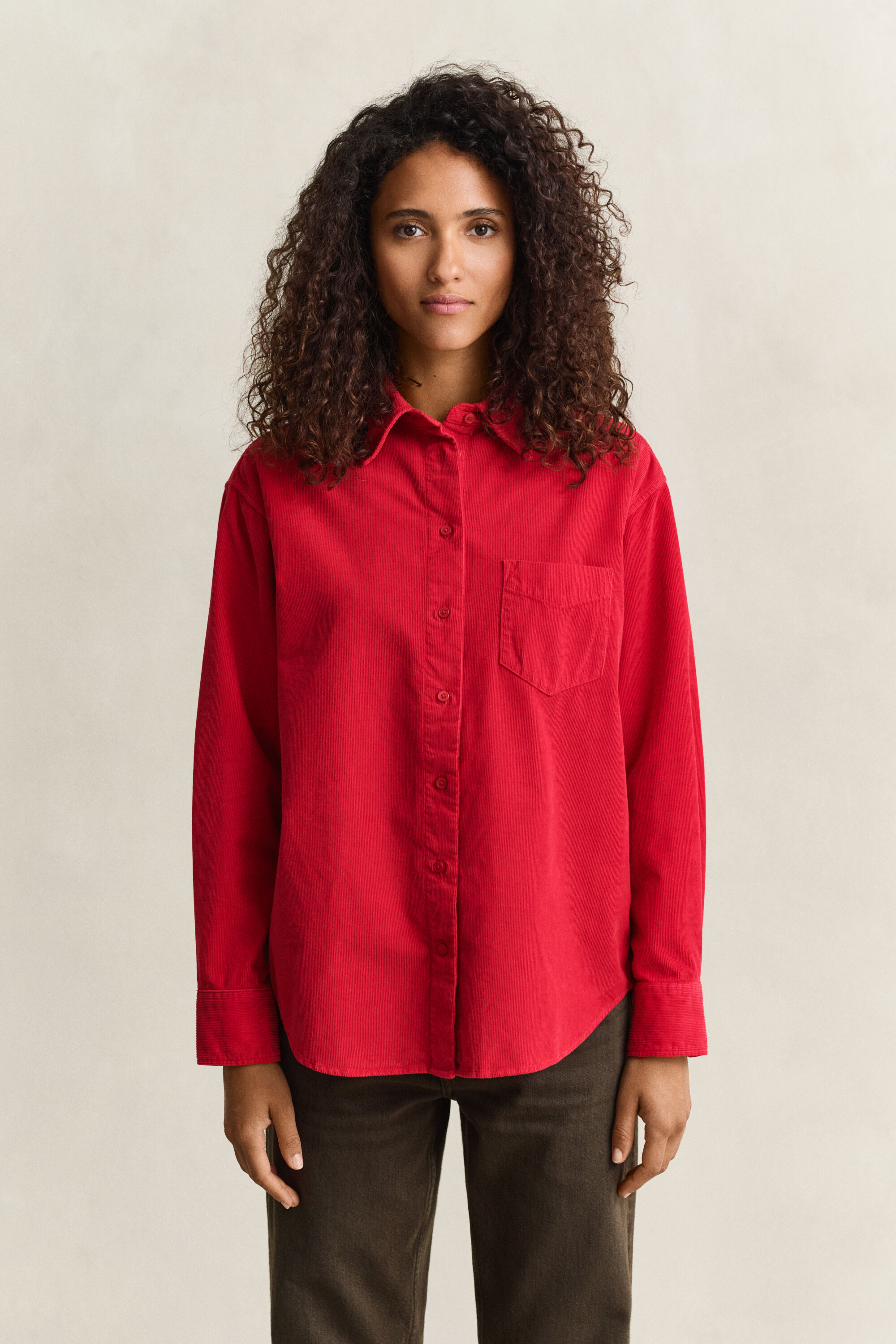 Relaxed corduroy hemd