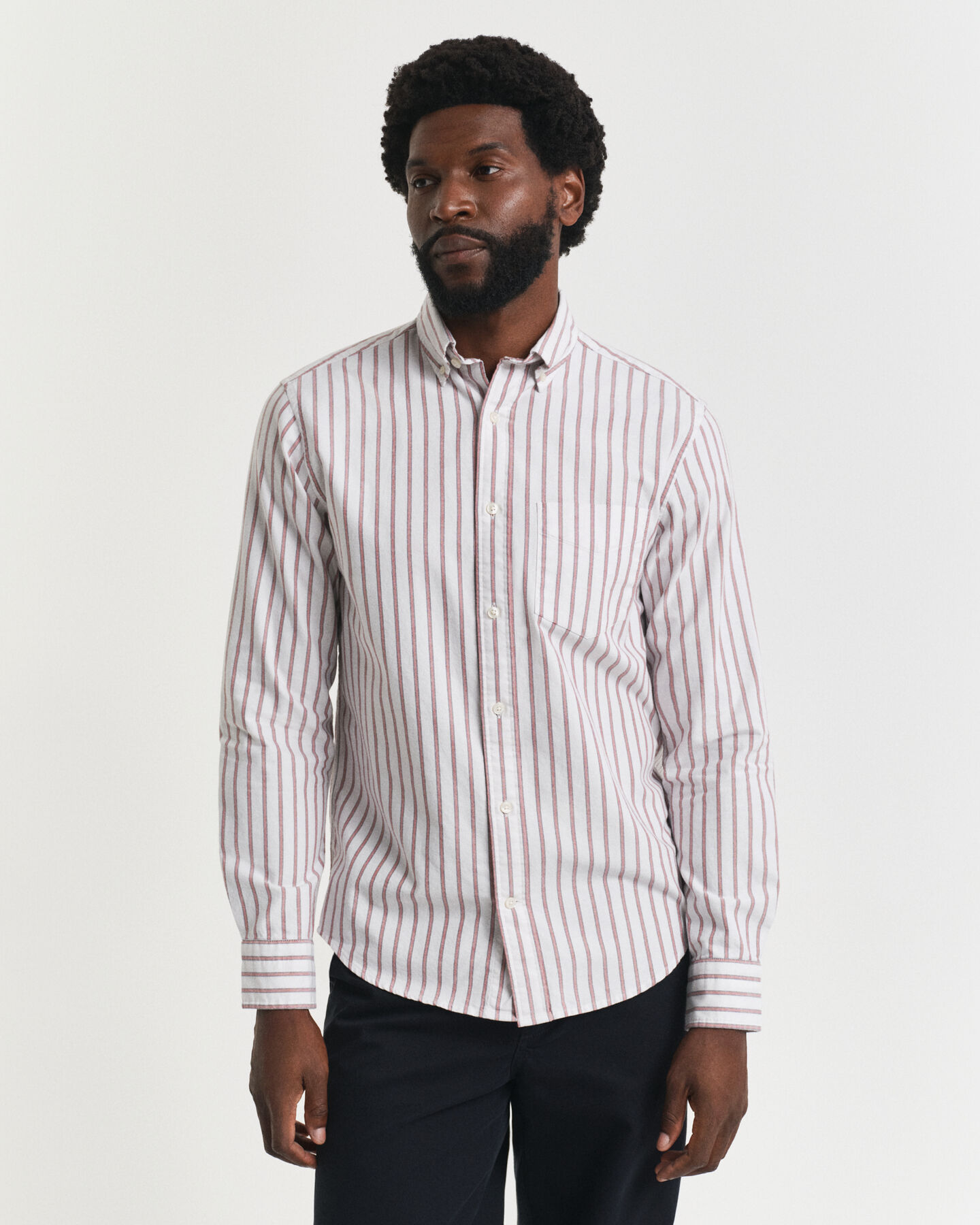 Chemise regular fit en coton Oxford à rayures Archive