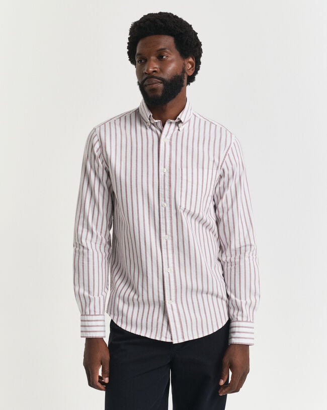 Chemise regular fit en coton Oxford à rayures Archive