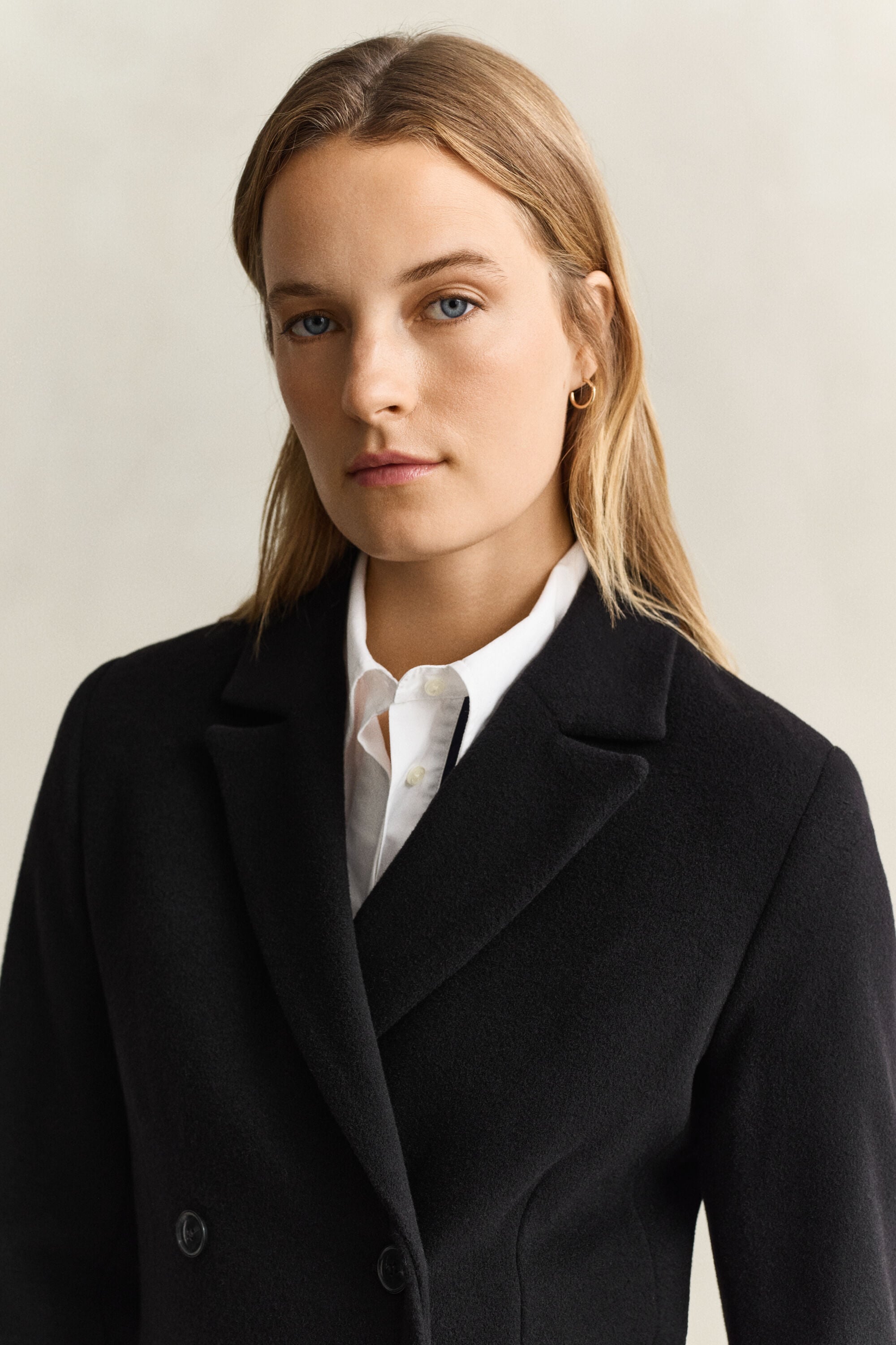 Manteau en laine et cachemire