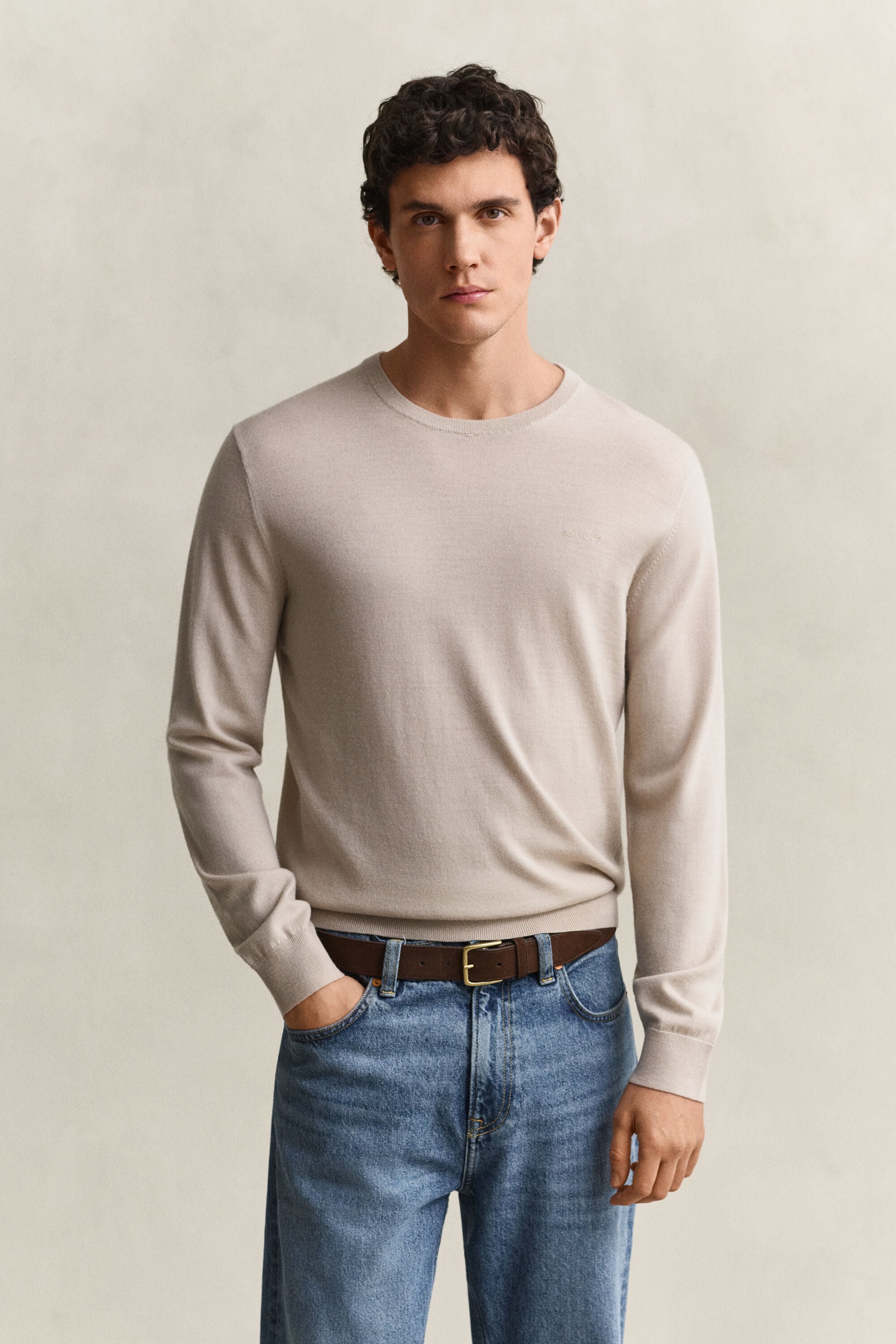 Pull col rond en laine mérinos