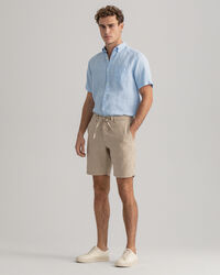 Relaxed Fit linnen short met trekkoordje
