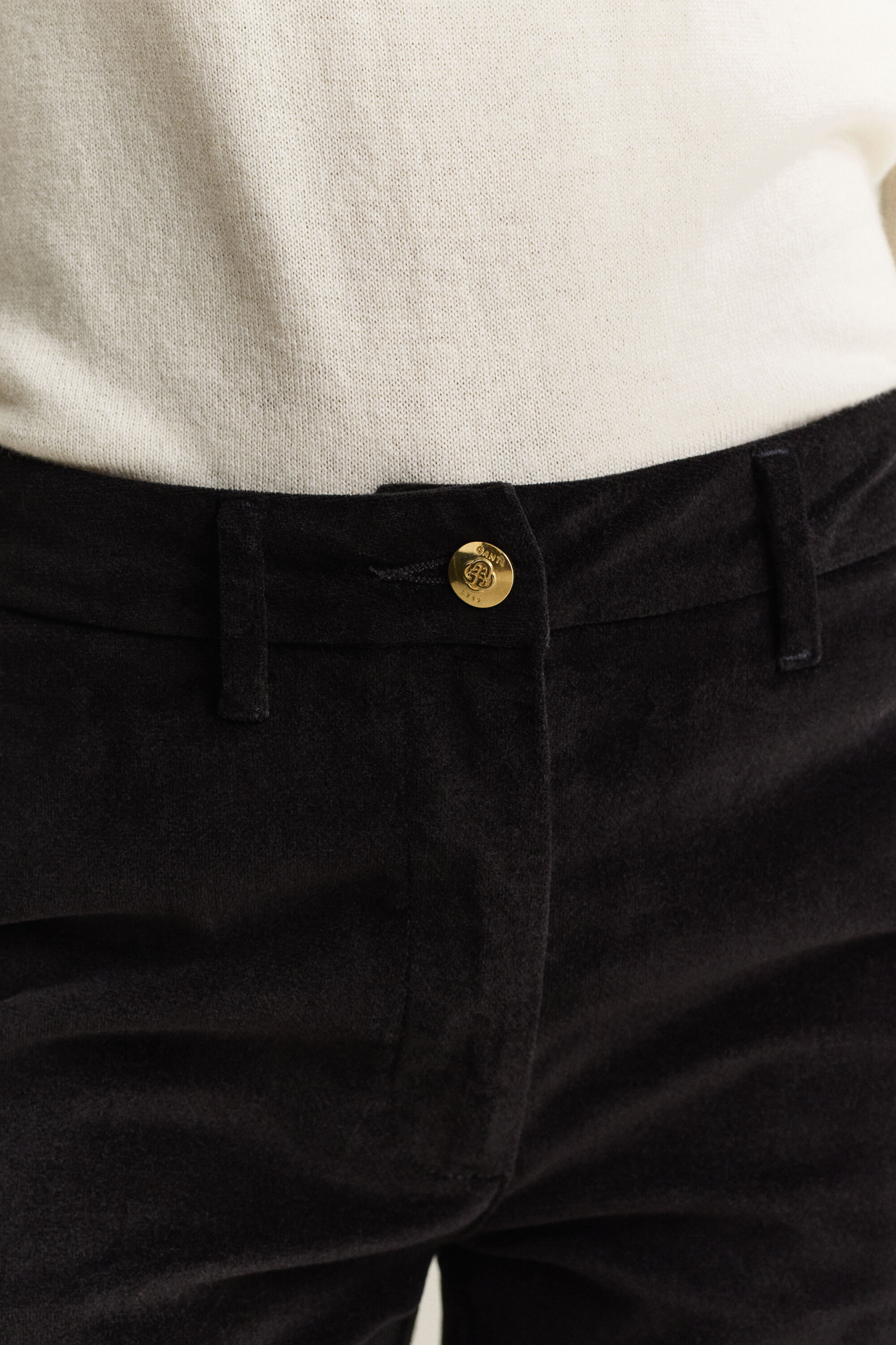 Pantalon évasé en velours