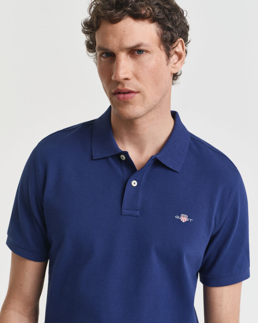 Regular Fit Shield piqué poloshirt
