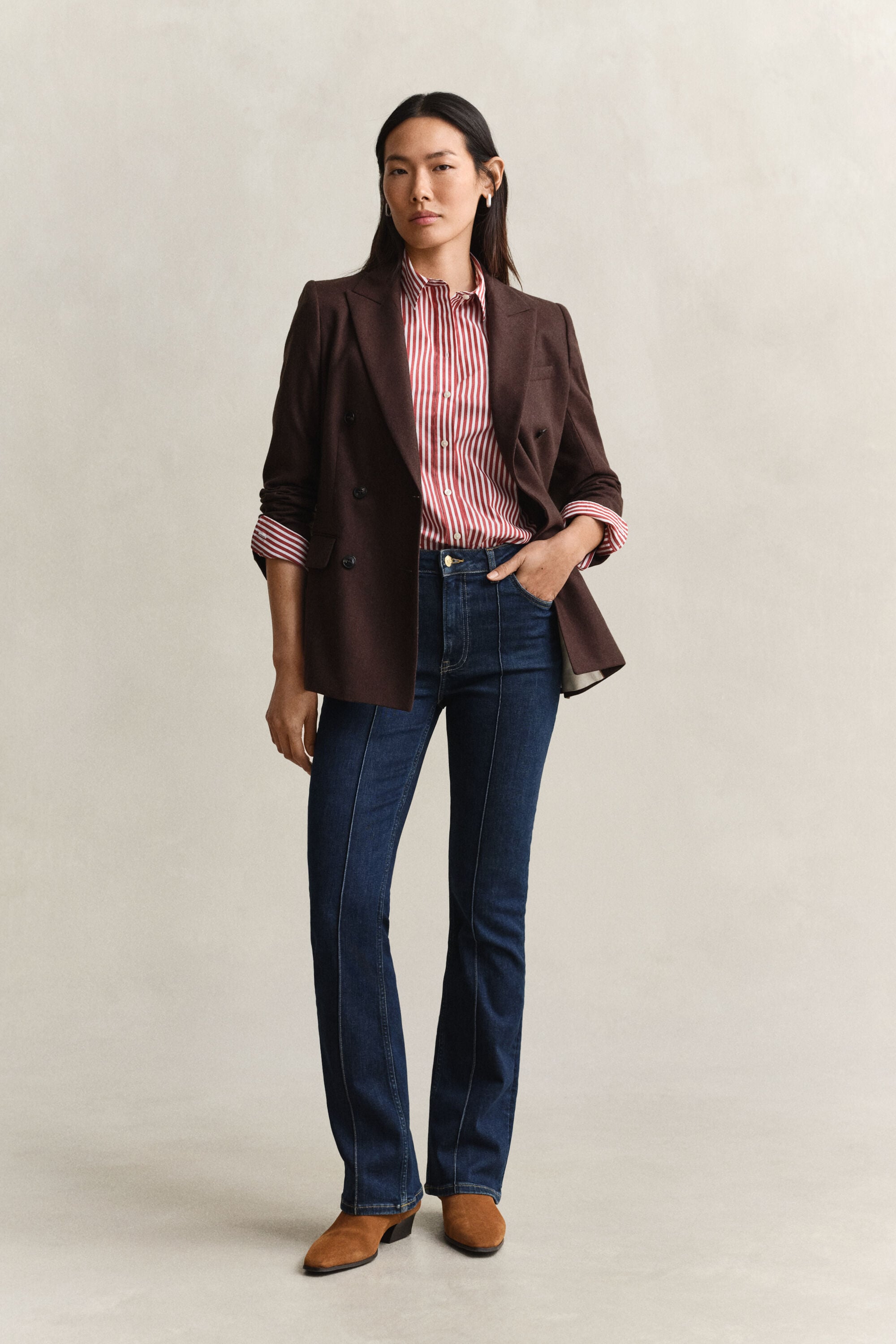 Regular Fit Classic gestreept overhemd van poplin