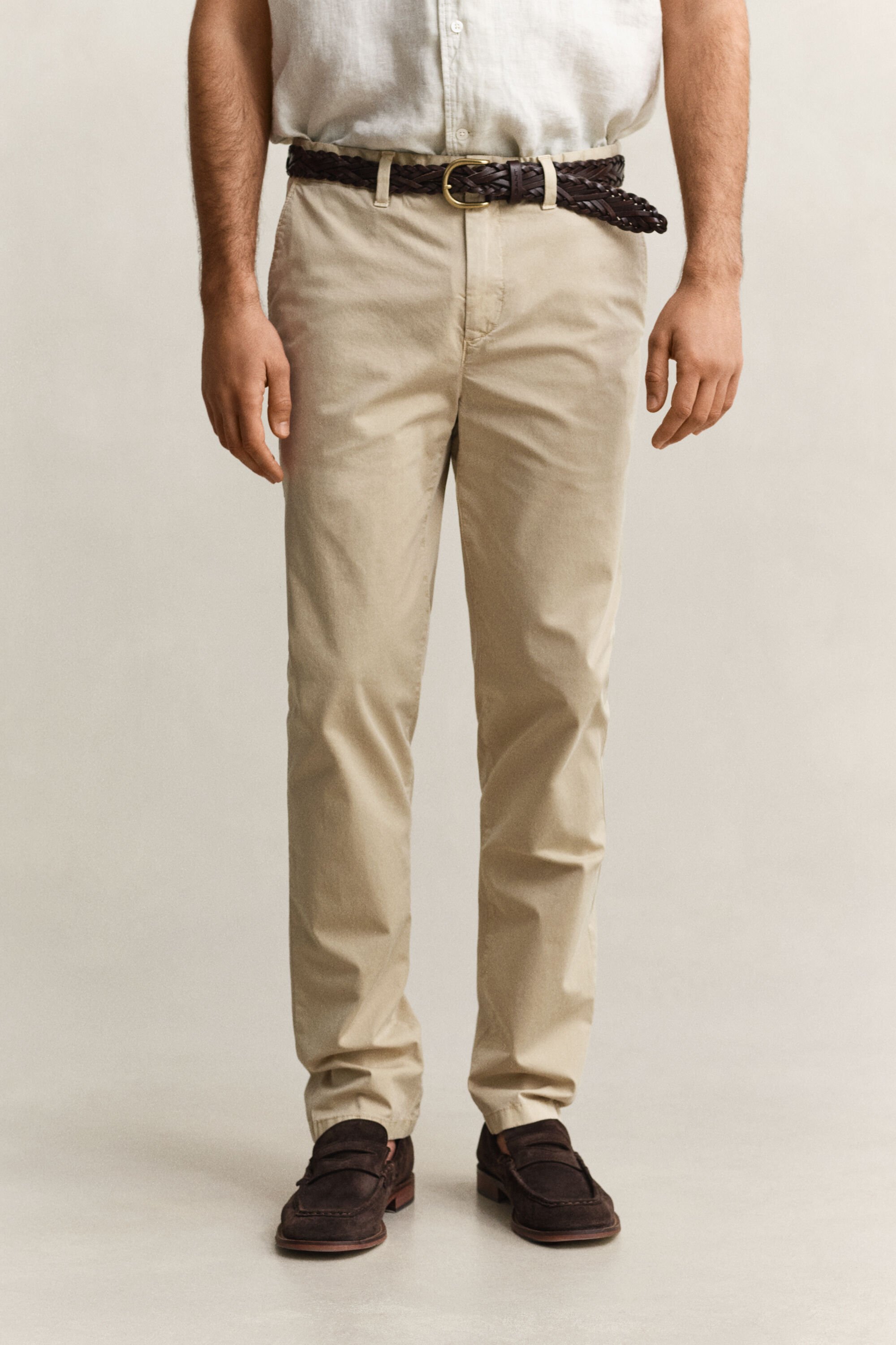 Pantalon chino effet délavé