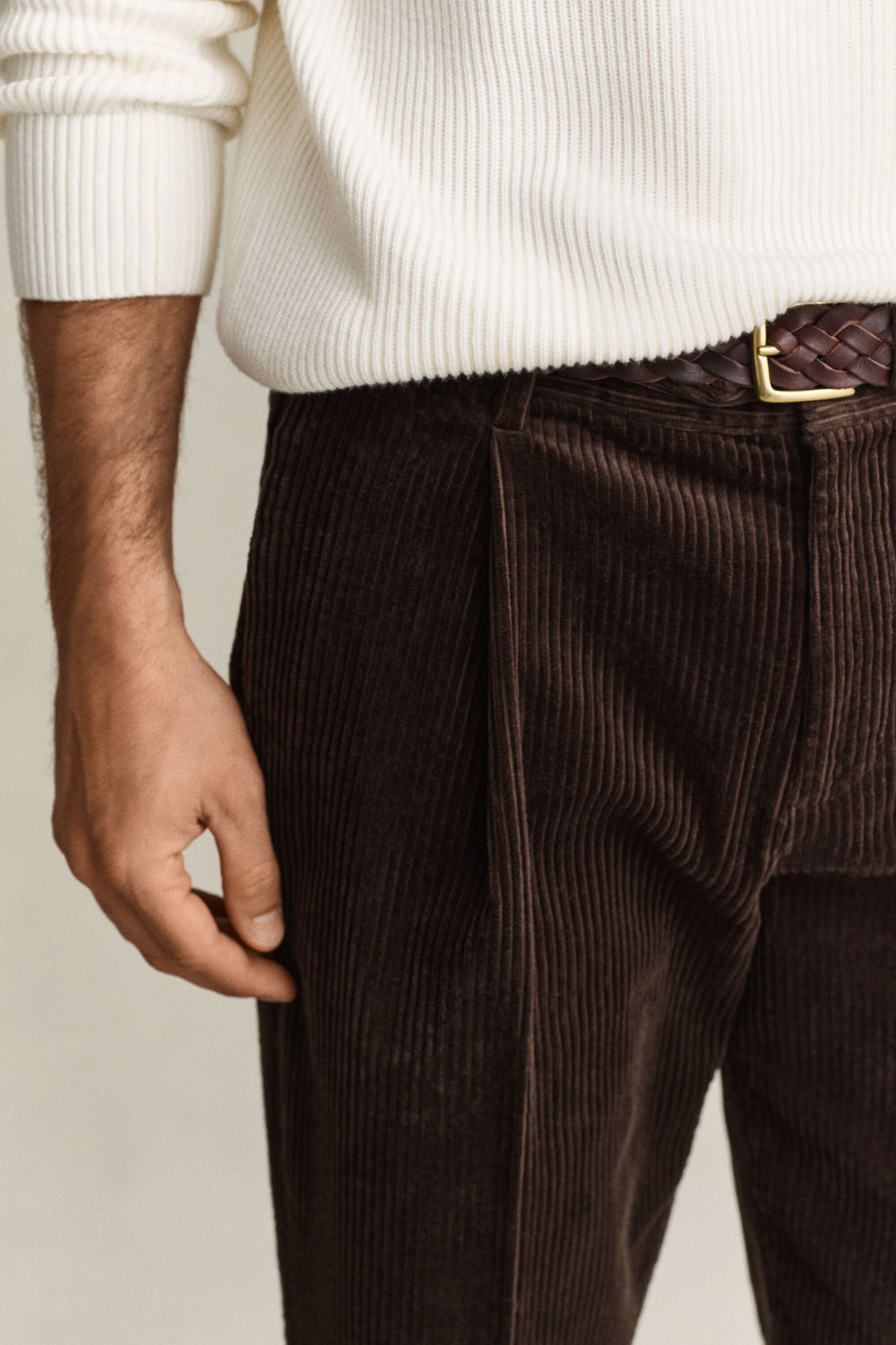Pantalon de costume en velours côtelé