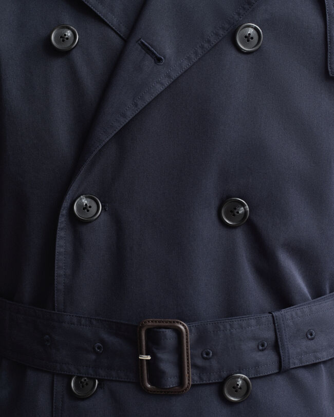 Trench-coat en coton mélangé