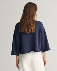 Sweat-shirt court &agrave; manches courtes avec &eacute;cusson G