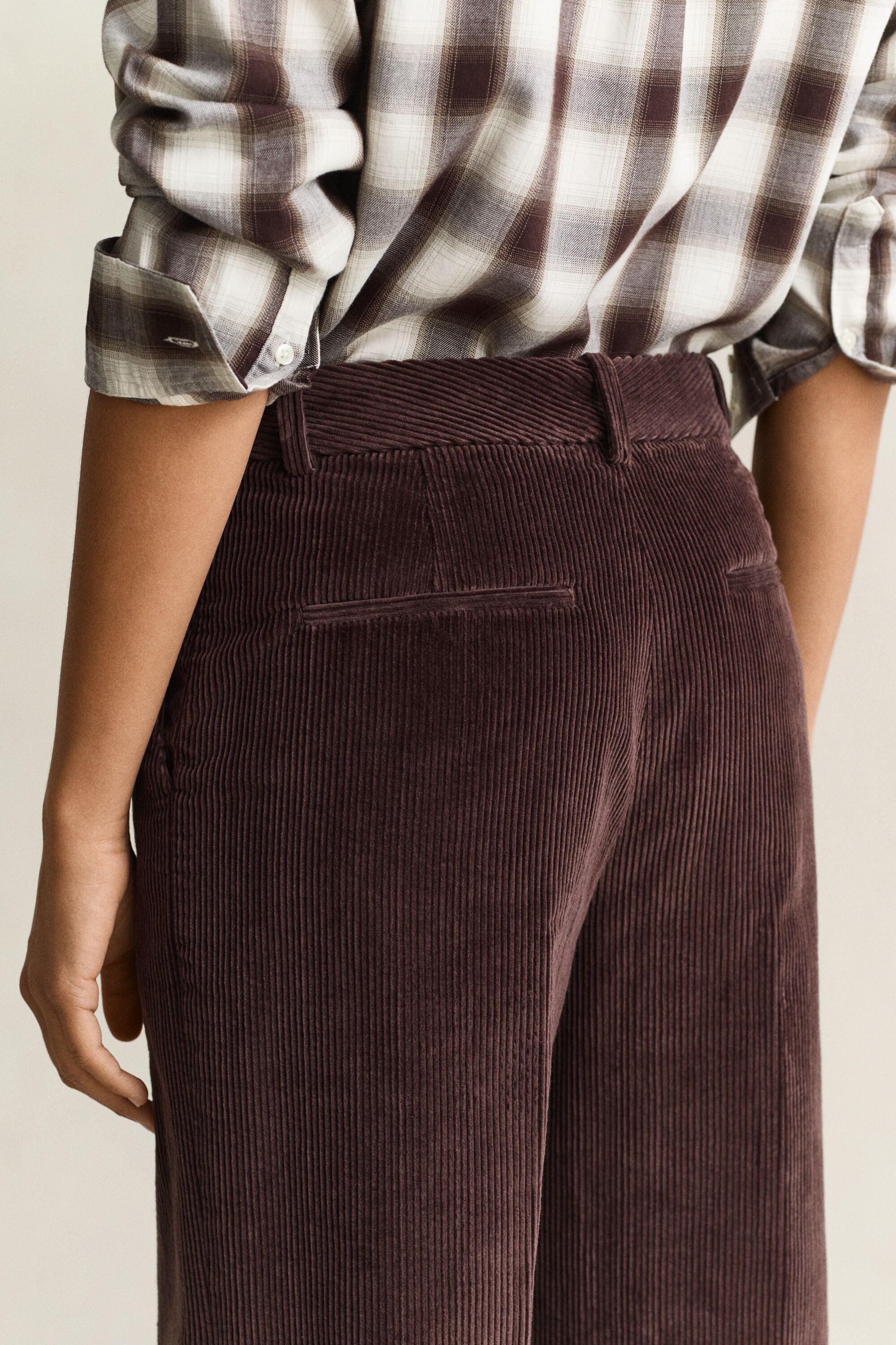Geklede corduroy broek