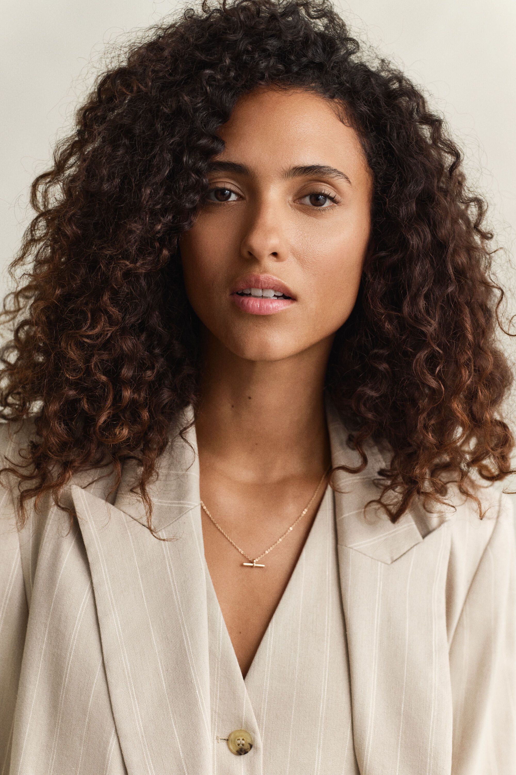 Veste blazer en lin mélangé à rayures tennis