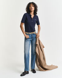 Polo en coton piqué Shield