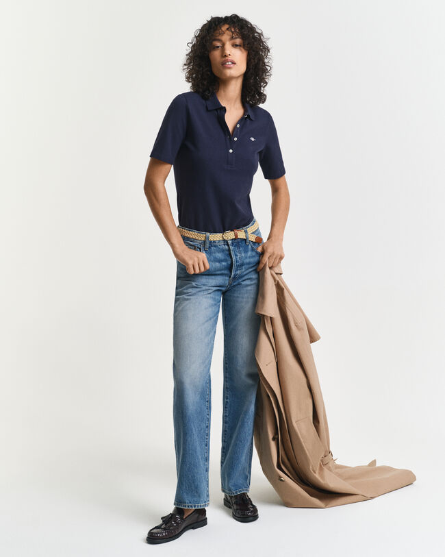 Polo en coton piqué Shield