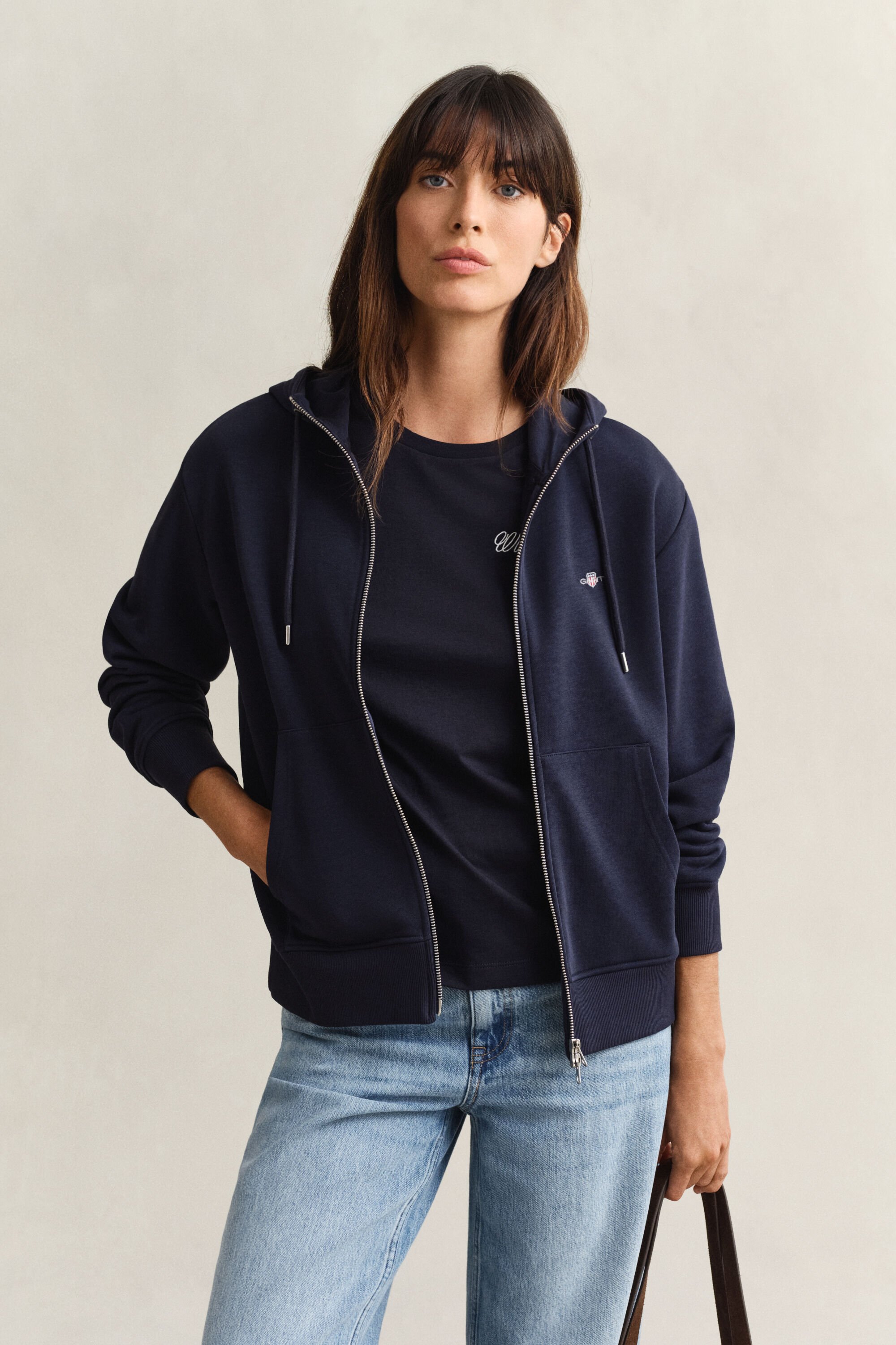 Shield hoodie met ritssluiting