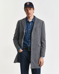 Manteau en laine bicolore