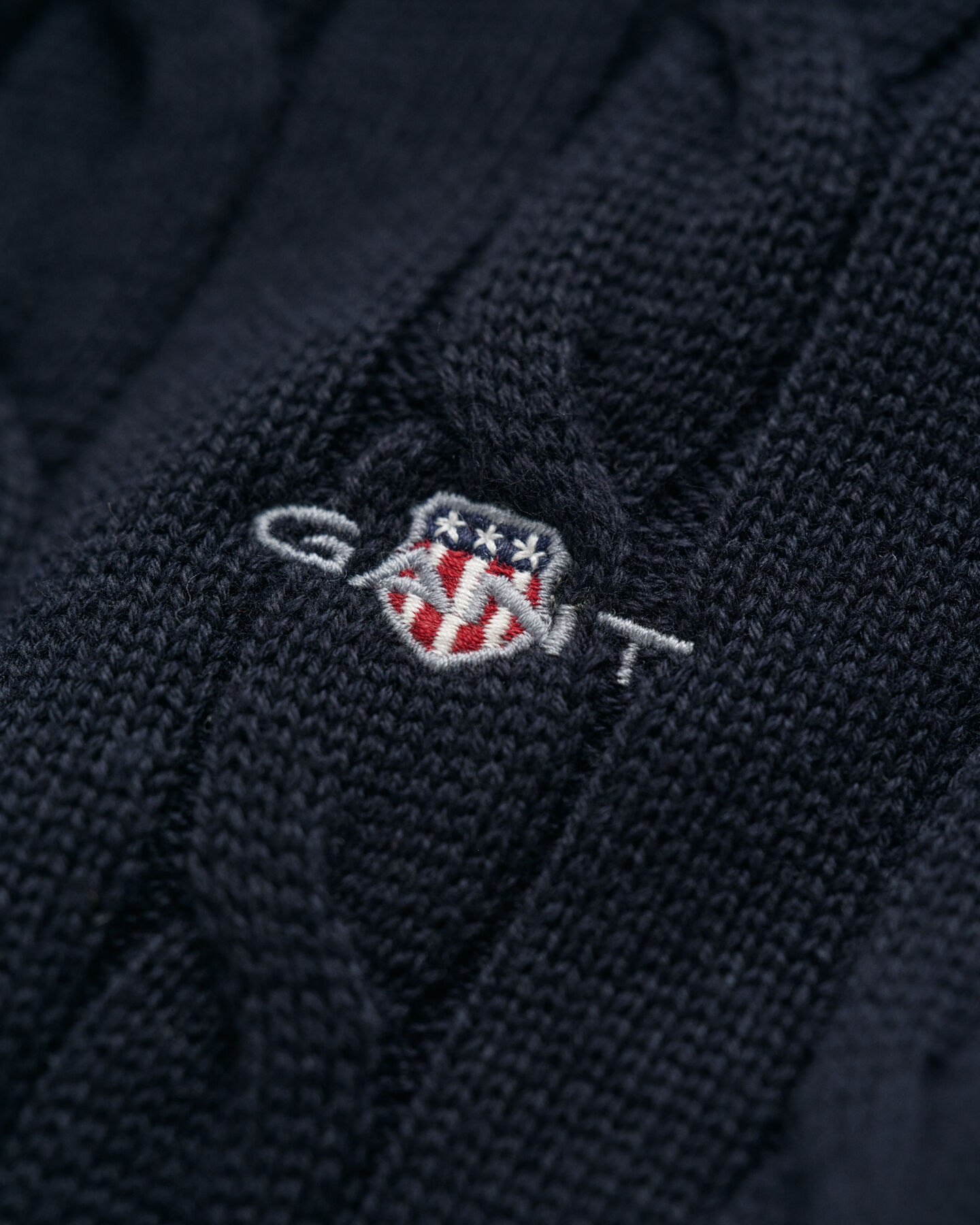 Pull à demi-zip en maille de coton torsadée Ado