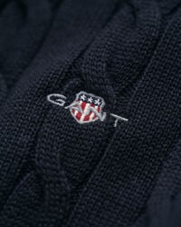 Pull à demi-zip en maille de coton torsadée Ado