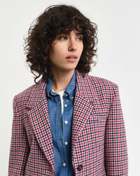 Veste blazer regular fit à motif pied-de-poule