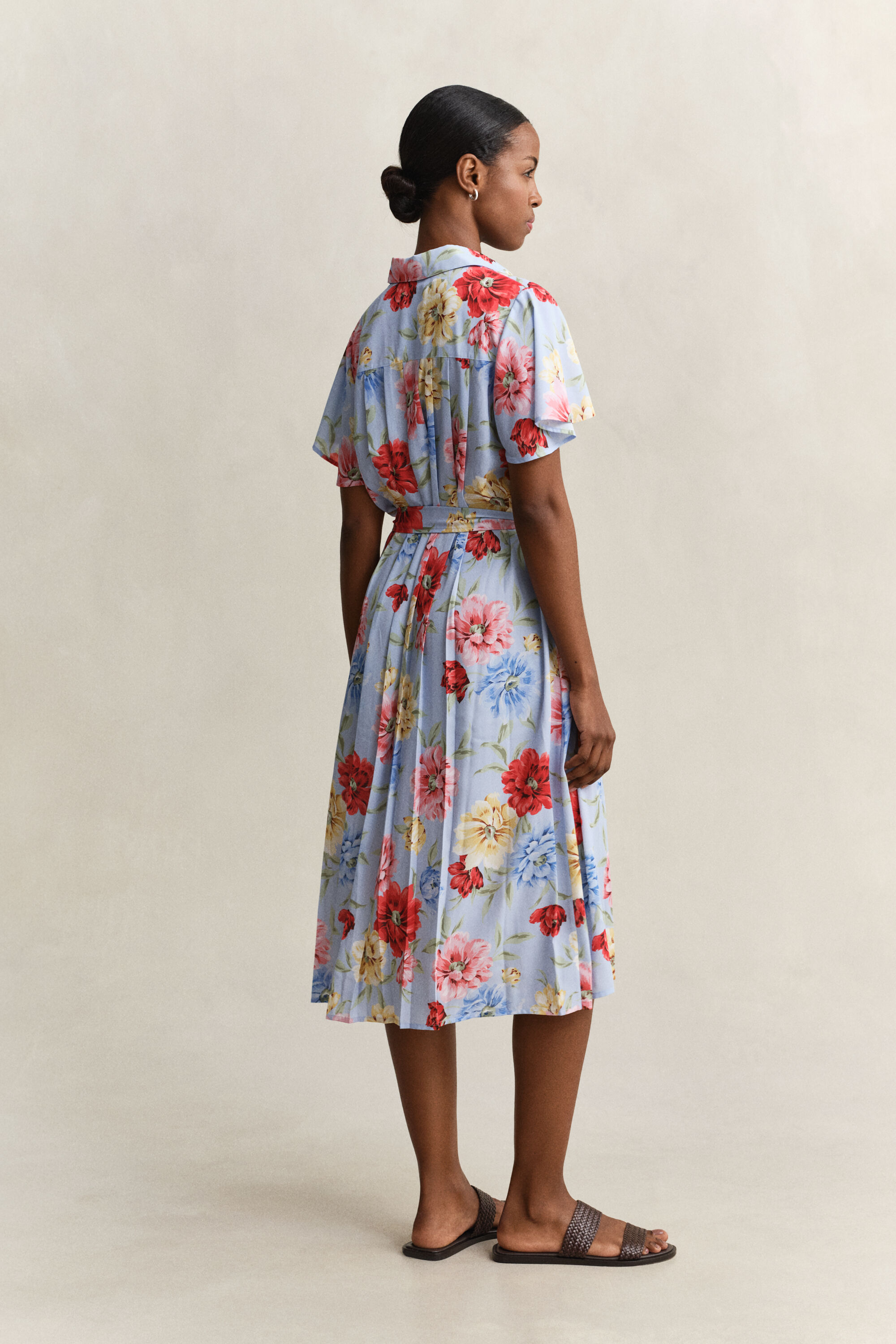 Gebloemde overhemdjurk