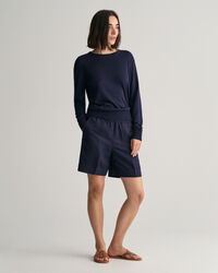 Relaxed Fit Pull-On short van linnenmix