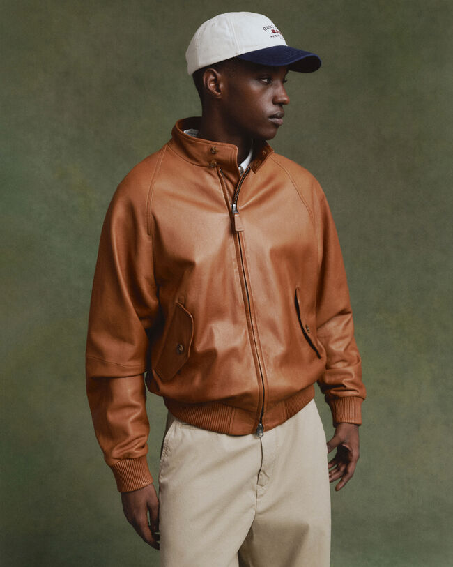 Veste Harrington en cuir