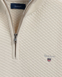 Pull à demi-zip avec motif à Triangle Texture