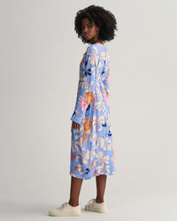 Jurk met bloemenprint en V-hals