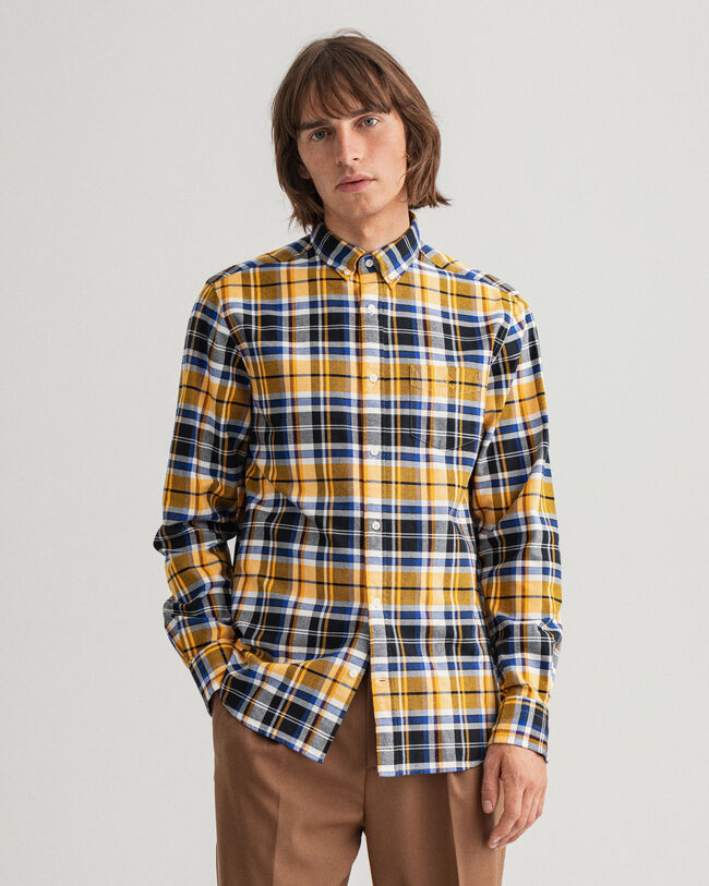 Regular Fit geruit Oxford-hemd