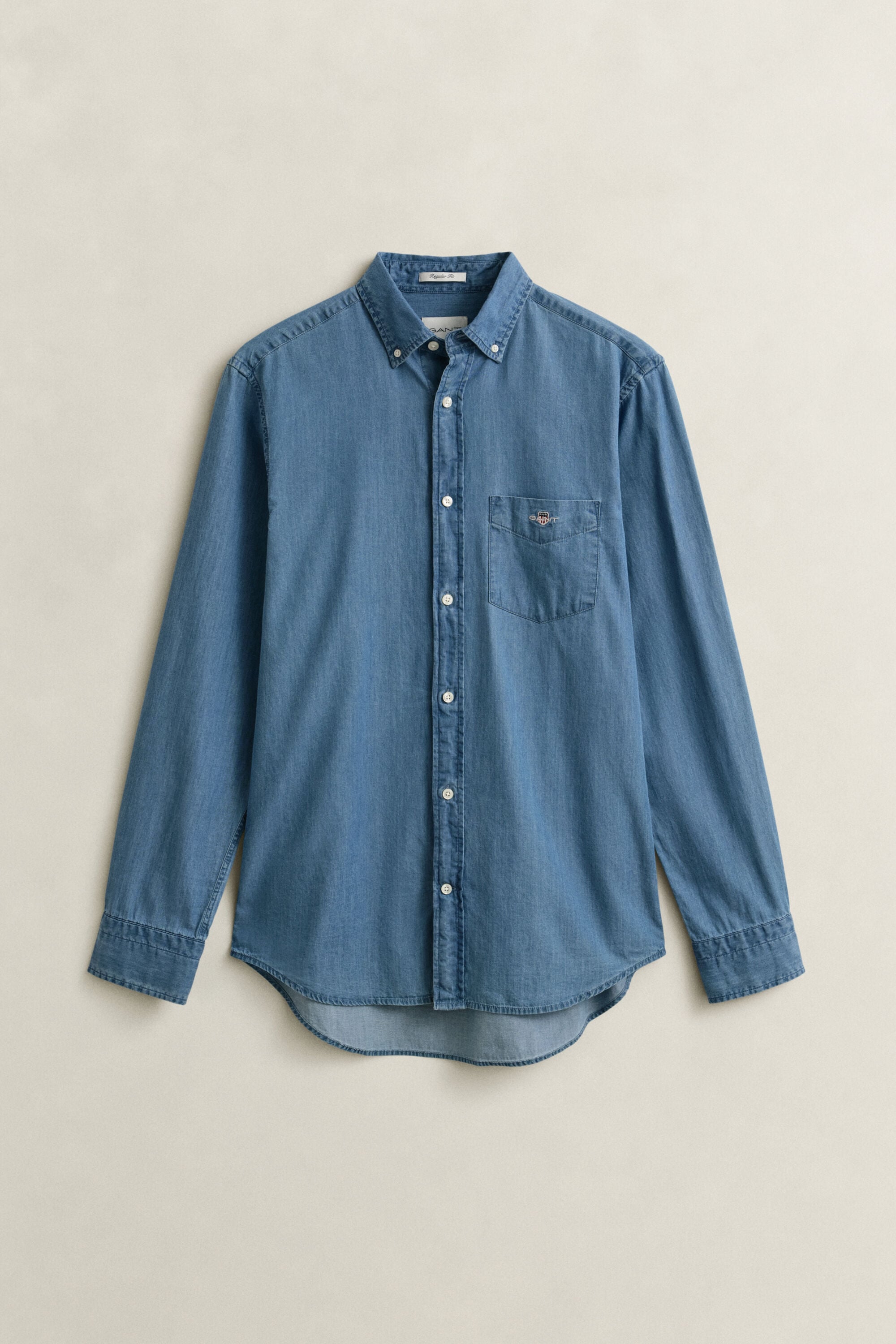 Regular Fit indigo overhemd