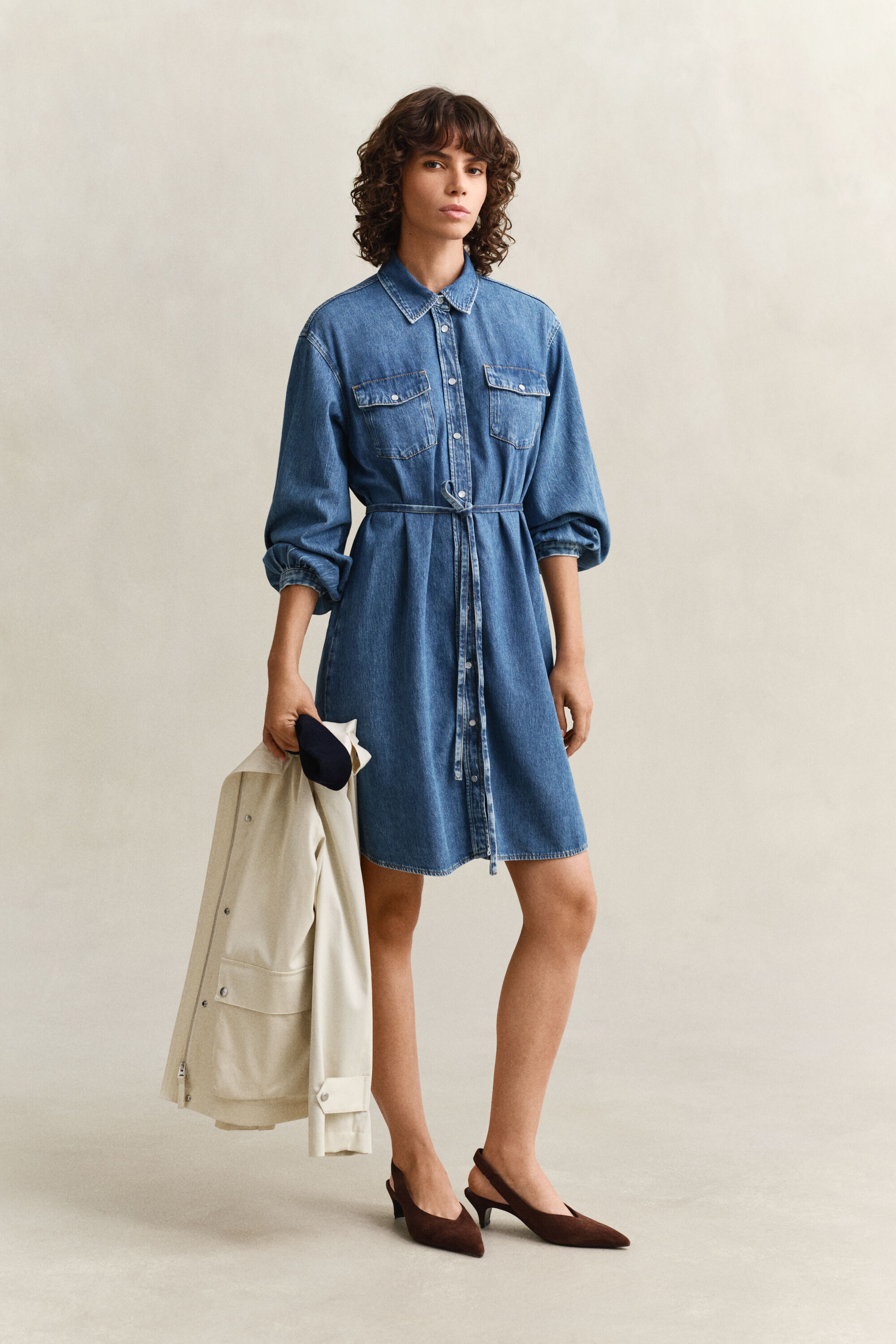 Robe-chemise en denim