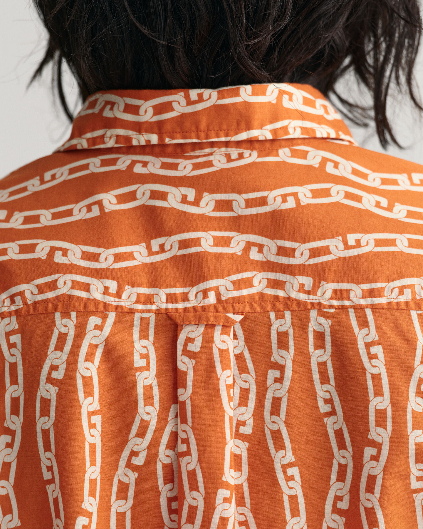 Chemise regular fit en voile de coton Chain Print