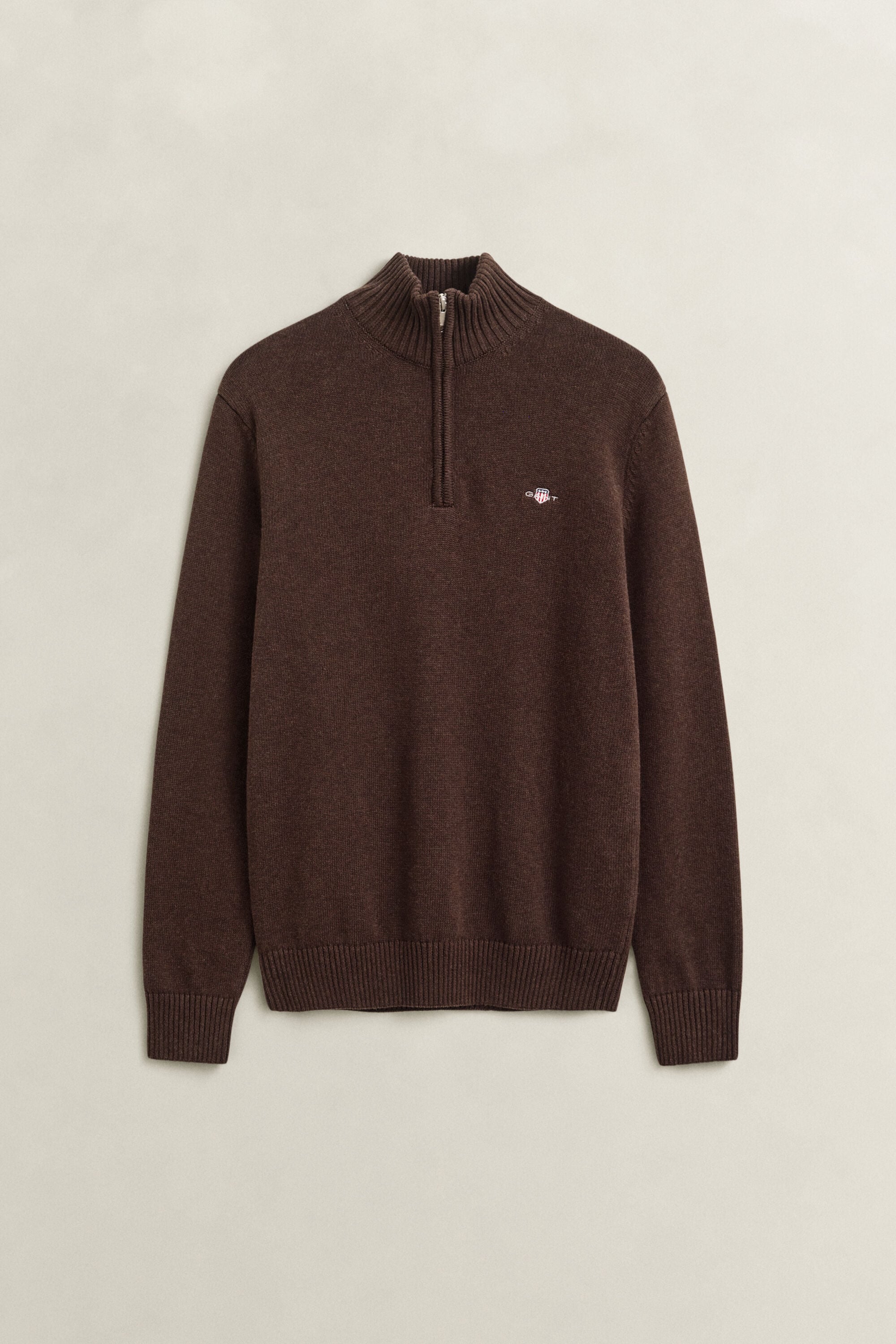 Pull en coton décontracté à demi-zip