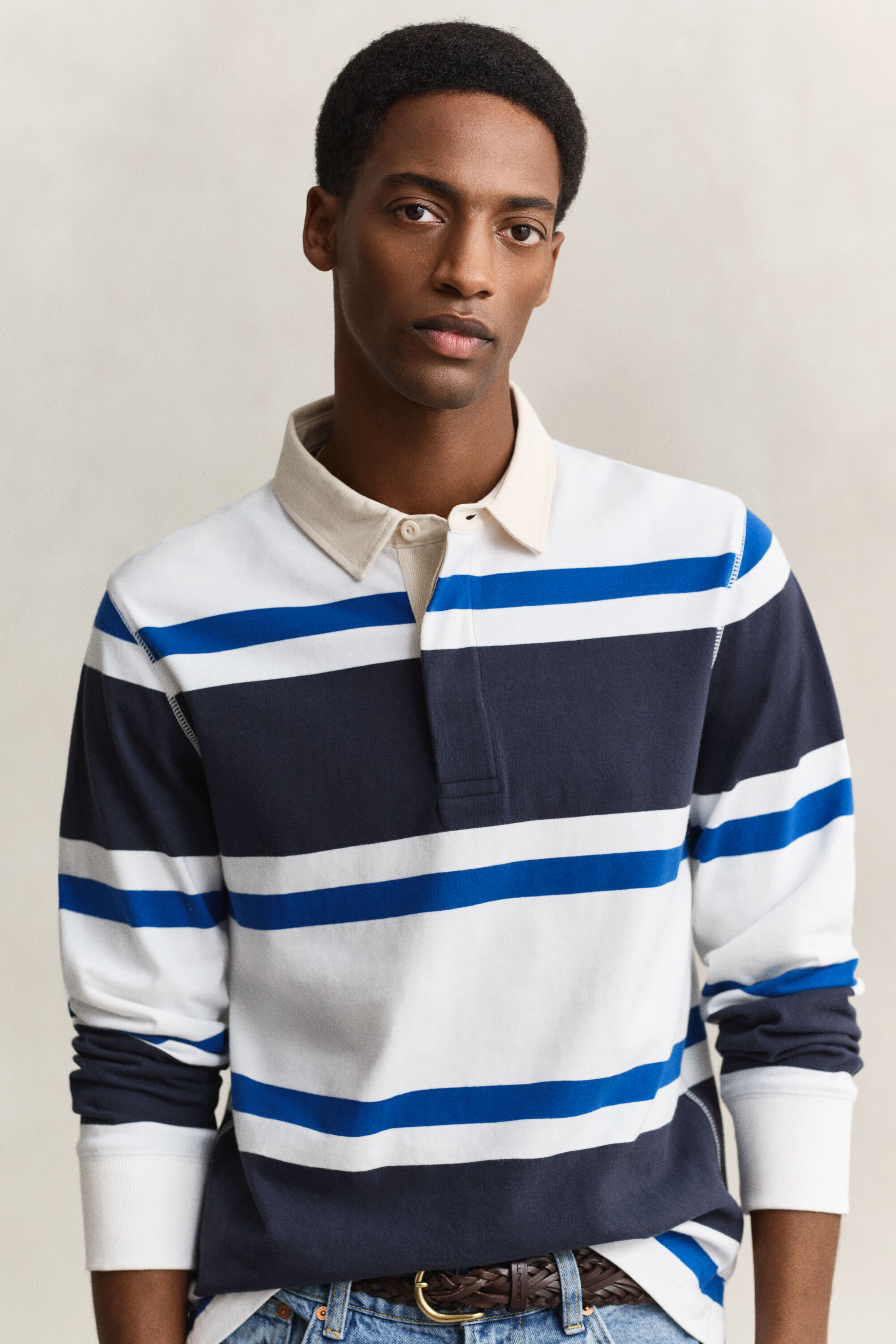 Rugger met blokstrepen