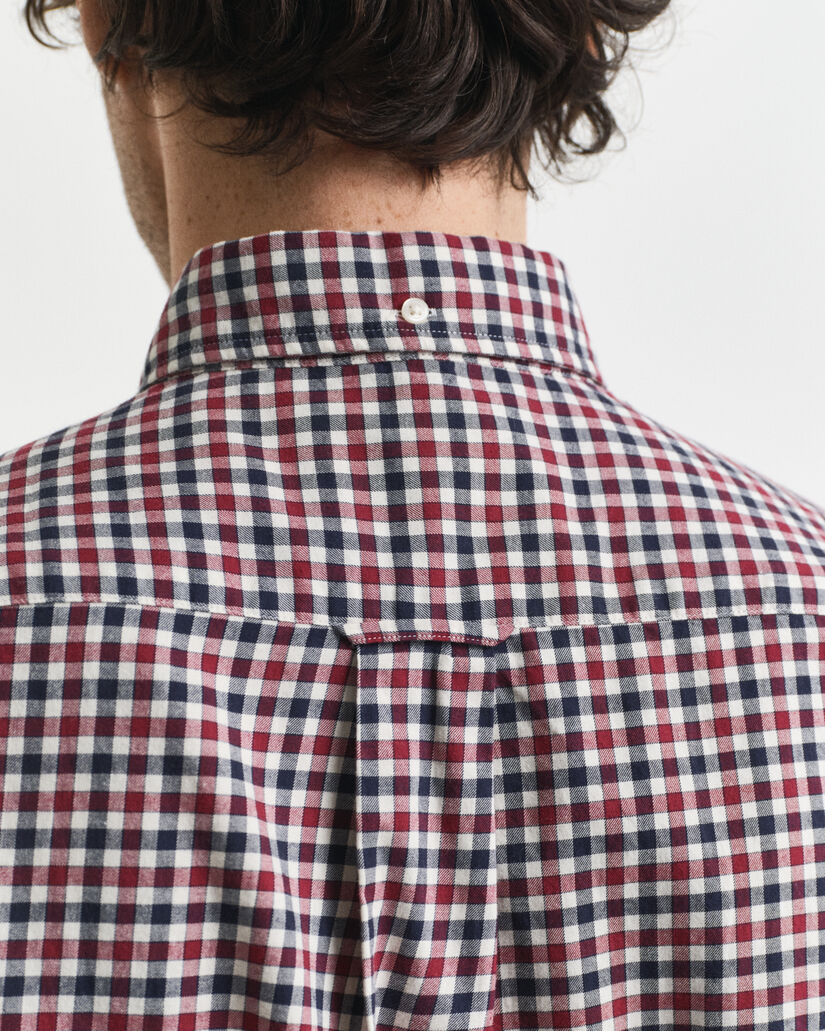 Regular Fit hemd van keperstof met Gingham-ruitje