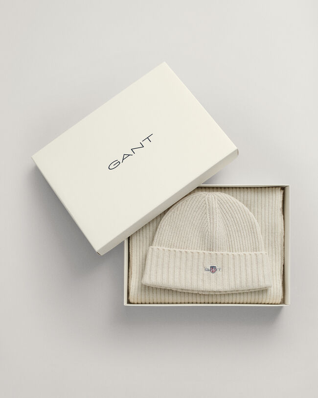 Cadeauset met Shield beanie en sjaal