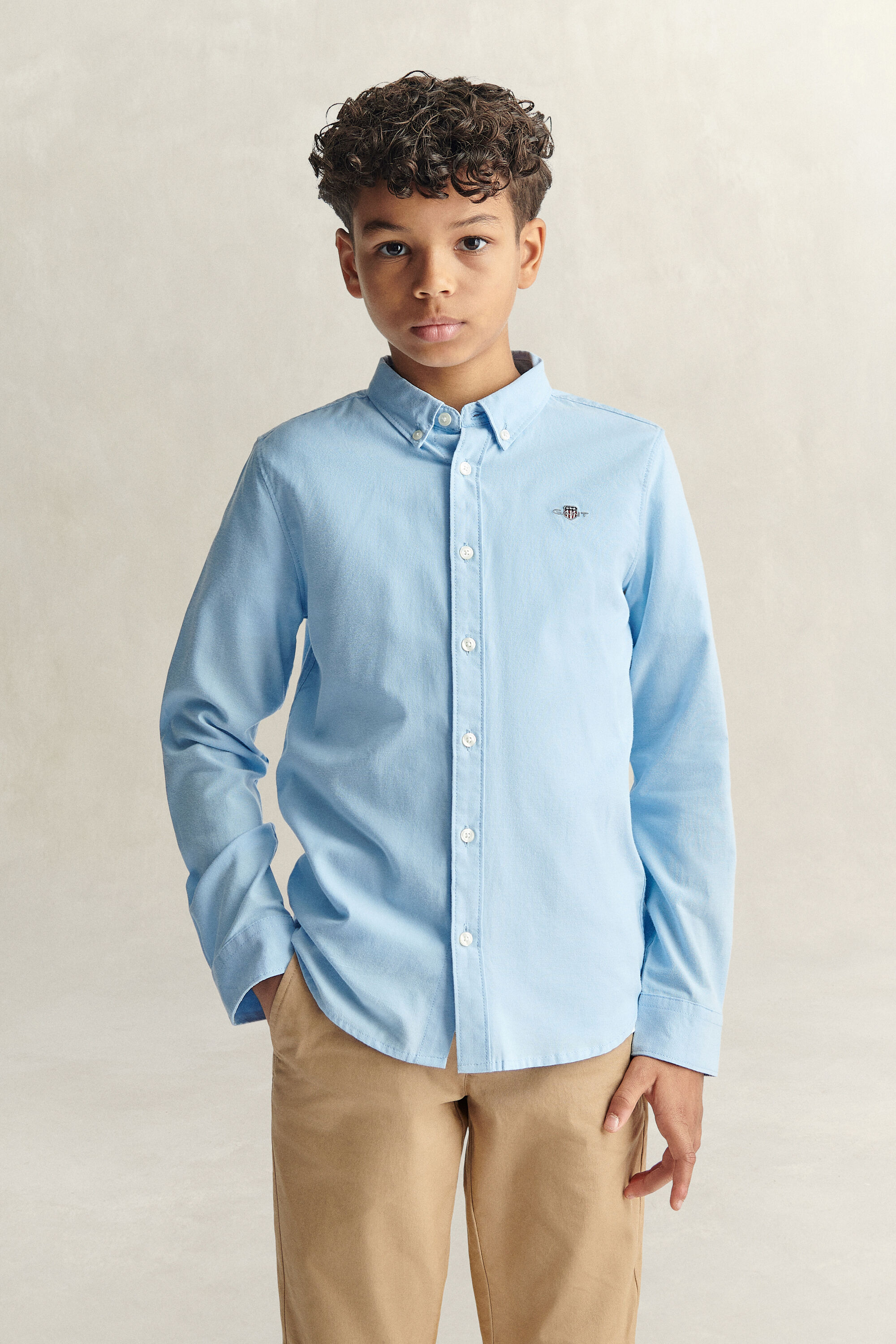 Chemise en coton Oxford Shield Ado Garçon
