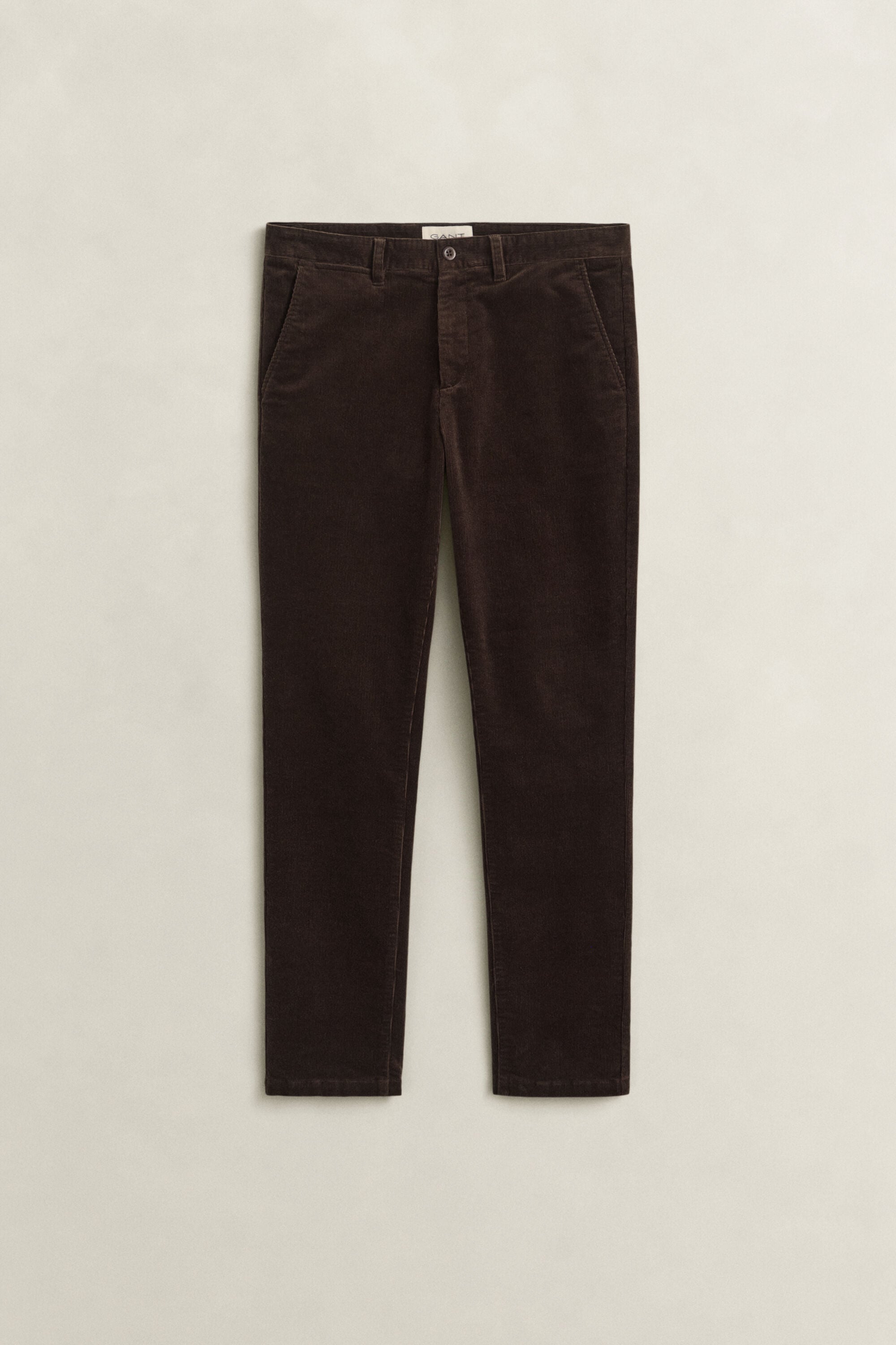 Pantalon chino slim en velours côtelé