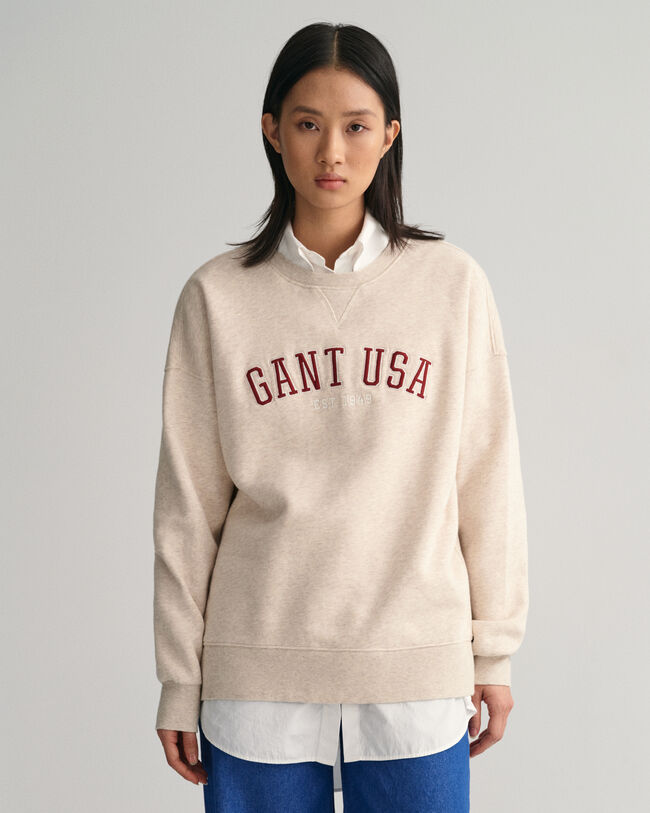 Sweat-shirt ras du cou ultra-ample GANT USA