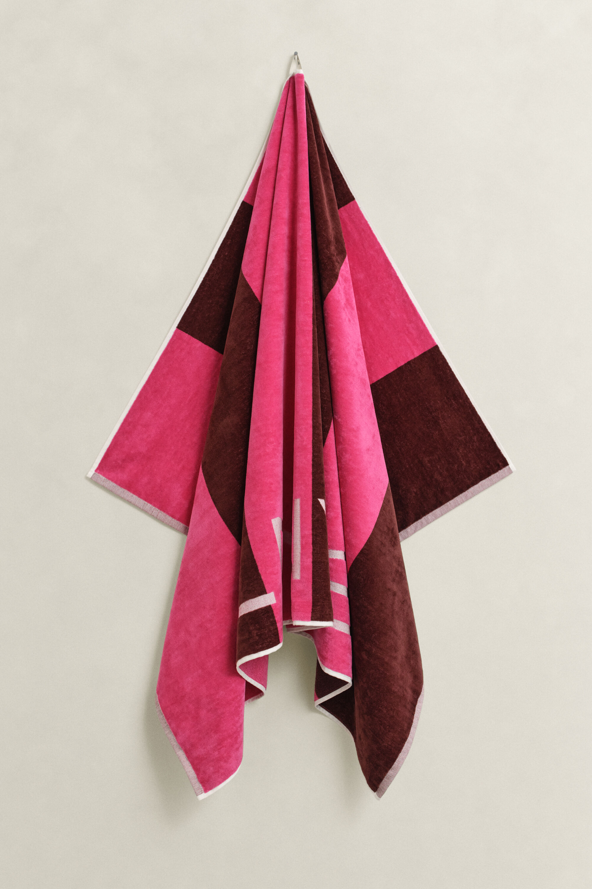 Serviette de plage à rayures en colour-block