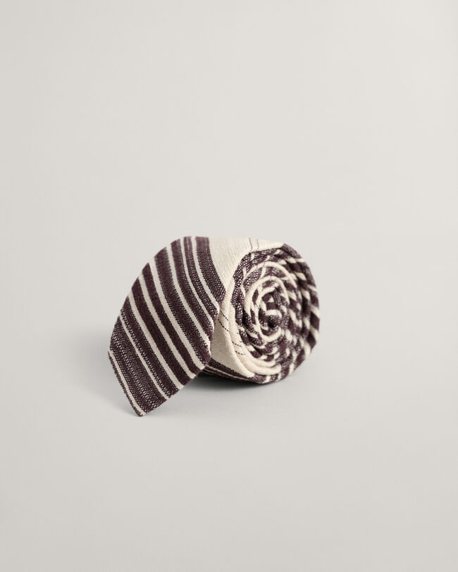 Gestreepte stropdas van pure zijde