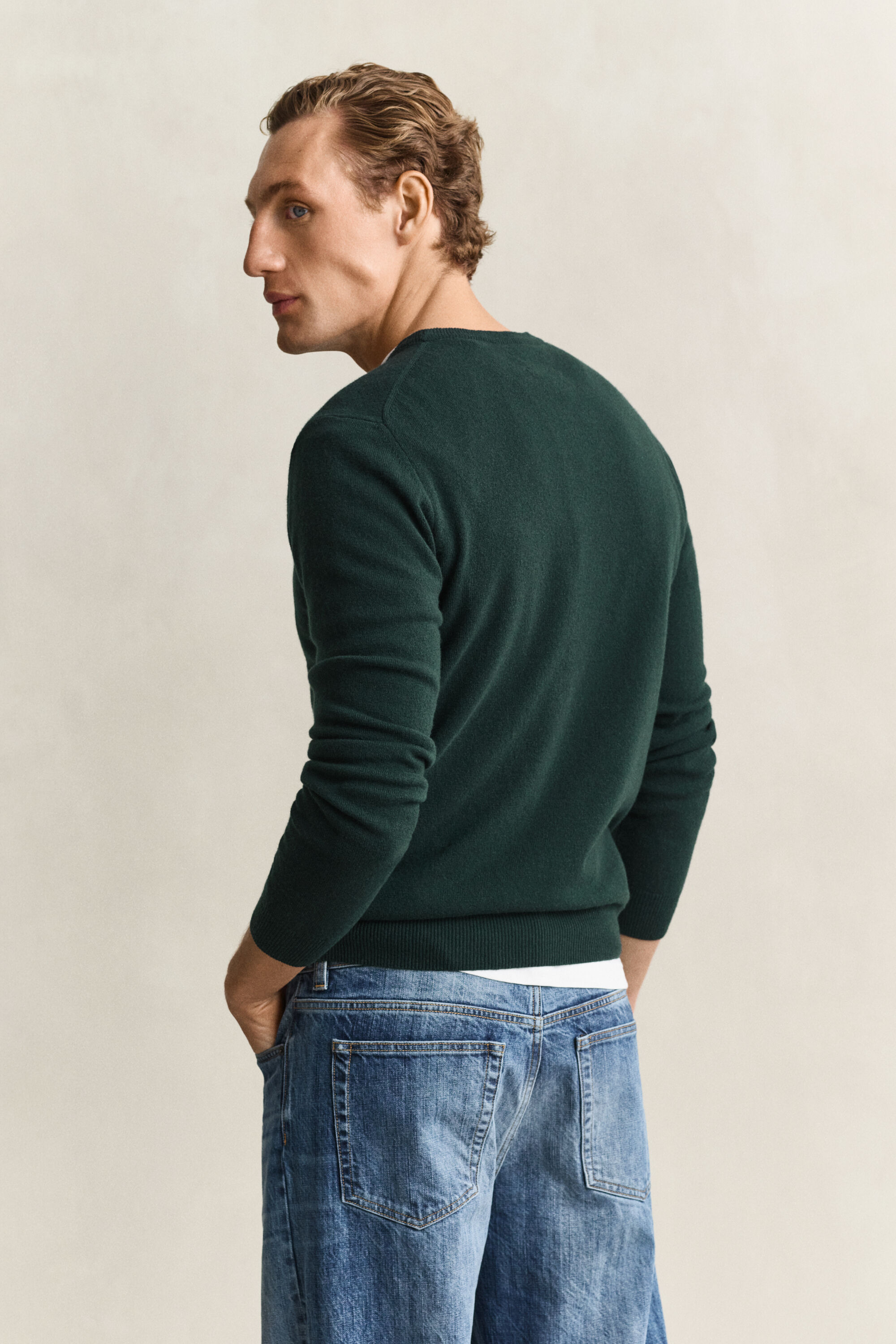 Pull col rond en laine d’agneau
