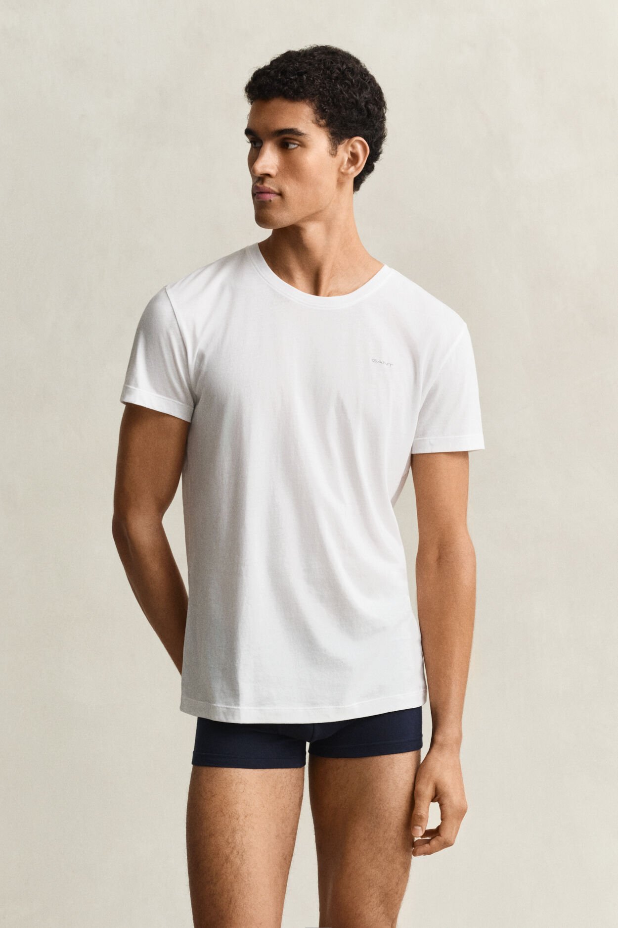 Set van twee T-shirts met ronde hals