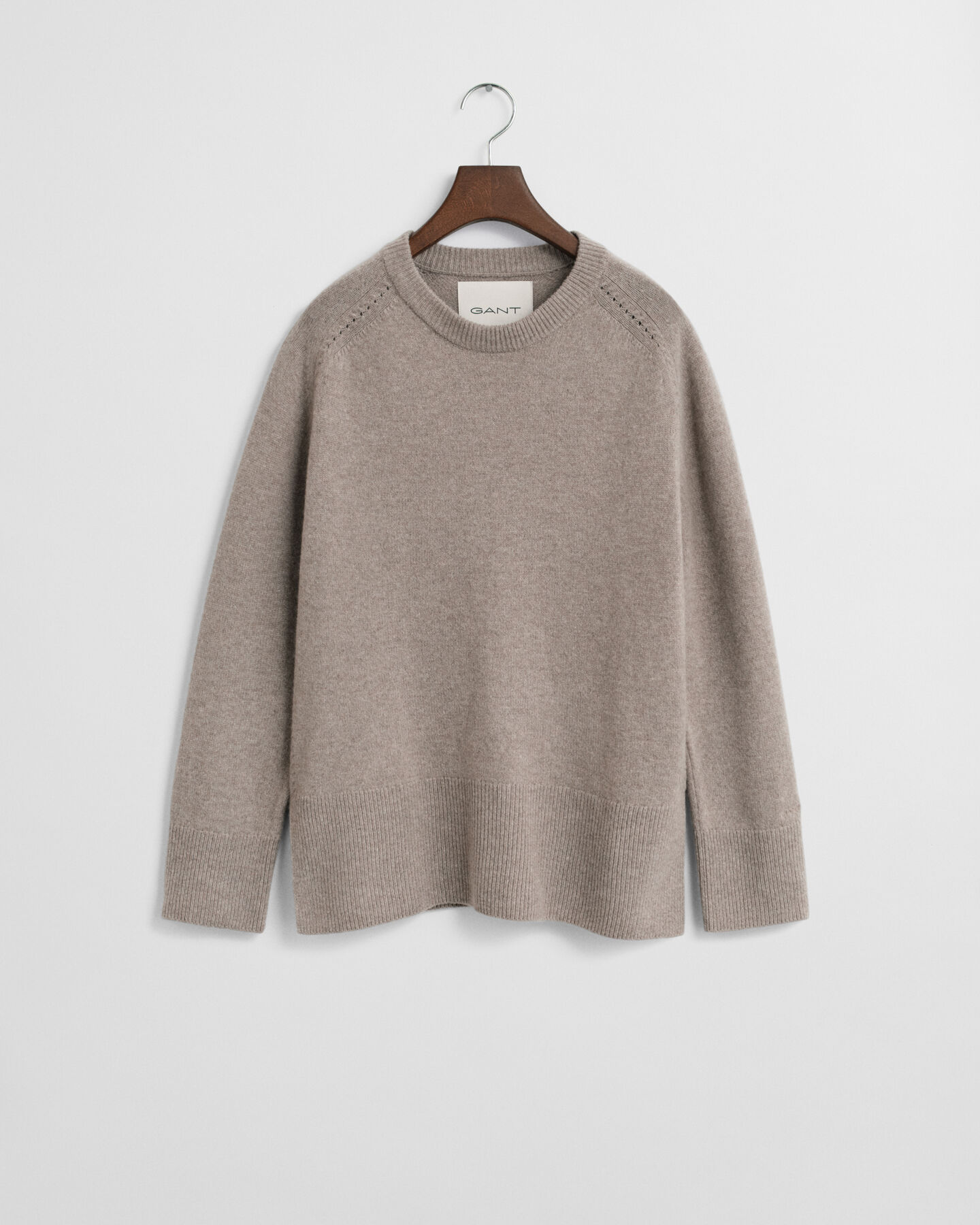 Pull col rond en laine et cachemire doux